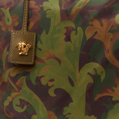 Versace Nylon Baroccoflage Print Tote Khaki 10 of 12