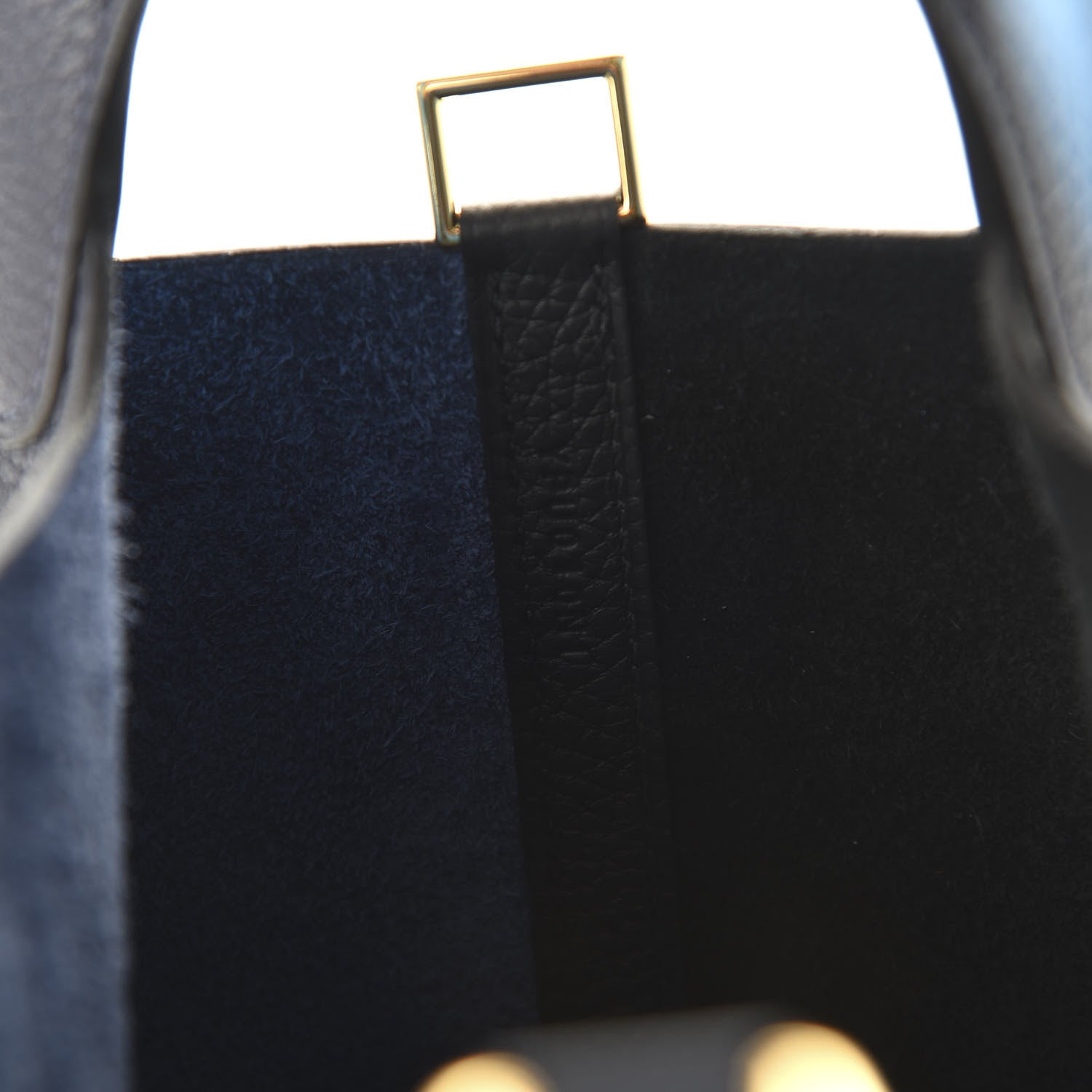 Hermes Taurillon Clemence Casaque Picotin Lock 18 PM Bleu Nuit Black Blue Frida 9 of 11
