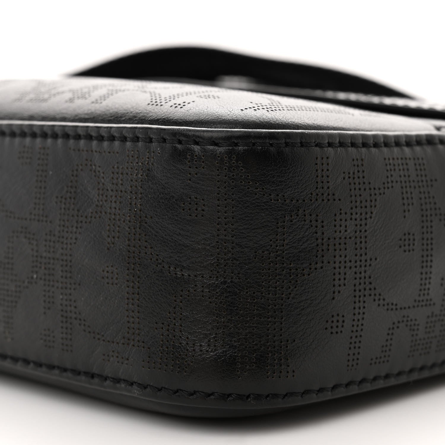 Christian Dior Calfskin Perforated Oblique Galaxy Safari Messenger Bag Black 10 of 12