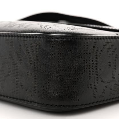 Christian Dior Calfskin Perforated Oblique Galaxy Safari Messenger Bag Black 10 of 12