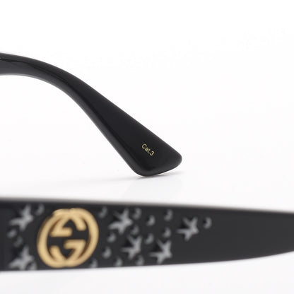 Gucci Acetate Stars Cat Eye Sunglasses GG0116S Black 7 of 10