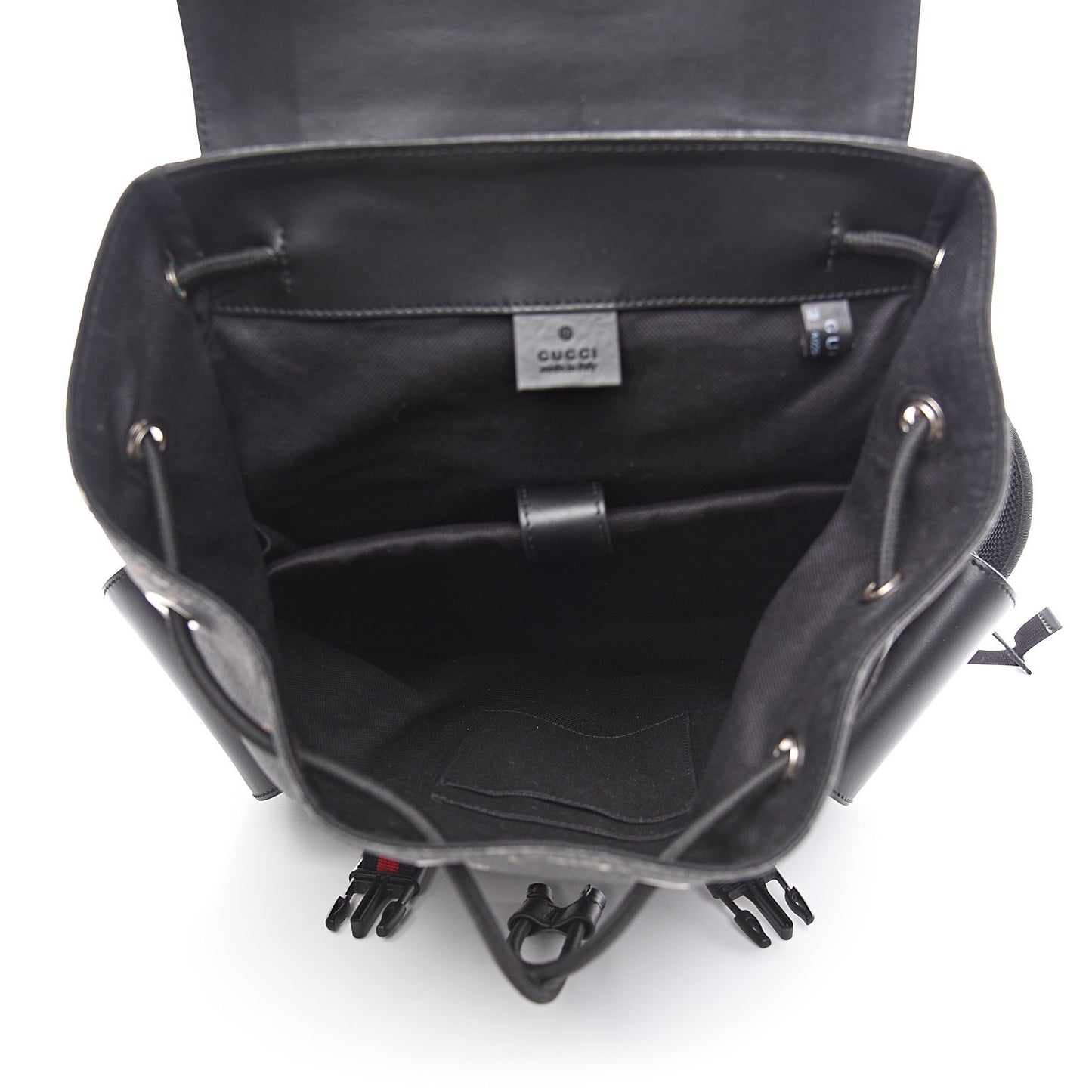 GG Supreme Monogram Tigers Double Buckle Backpack Black Multicolor