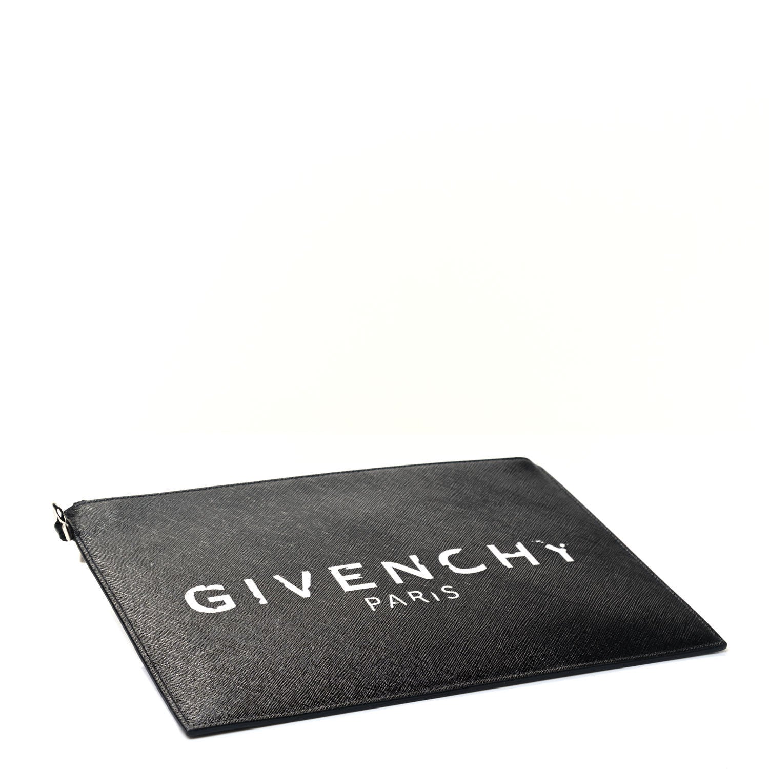 Givenchy Textured Coated Canvas Iconic Prints Flat Medium Clutch Bag Black 3 of 4