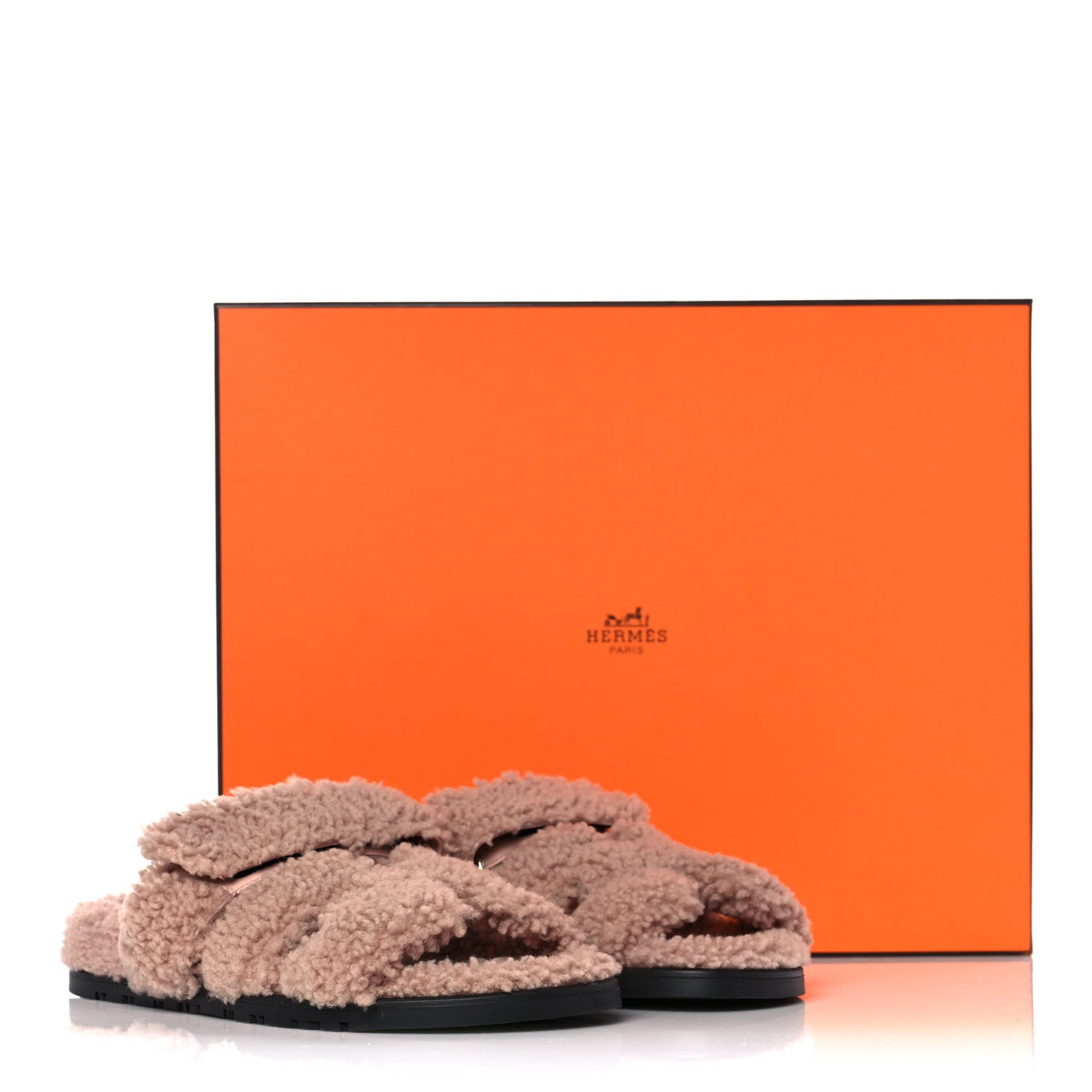 Hermes Woolskin Womens Chypre Sandals 36.5 Bois De Santal 8 of 8