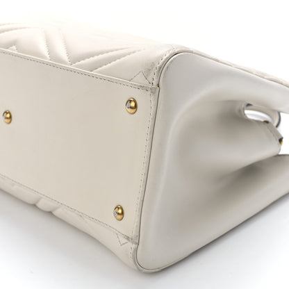 Gucci Calfskin Matelasse Small GG Marmont Tote White 12 of 12
