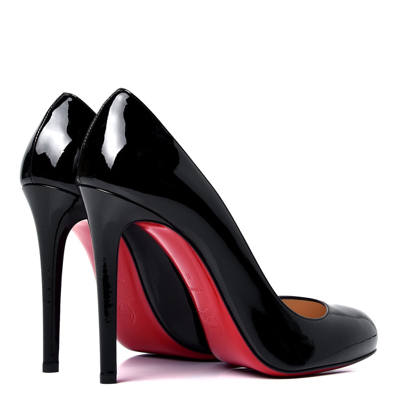 Patent Calfskin Fifille 100 Pumps 41 Black