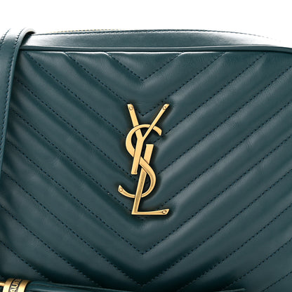 Saint Laurent Calfskin Matelasse Monogram Lou Camera Bag Sea Turquoise 8 of 10