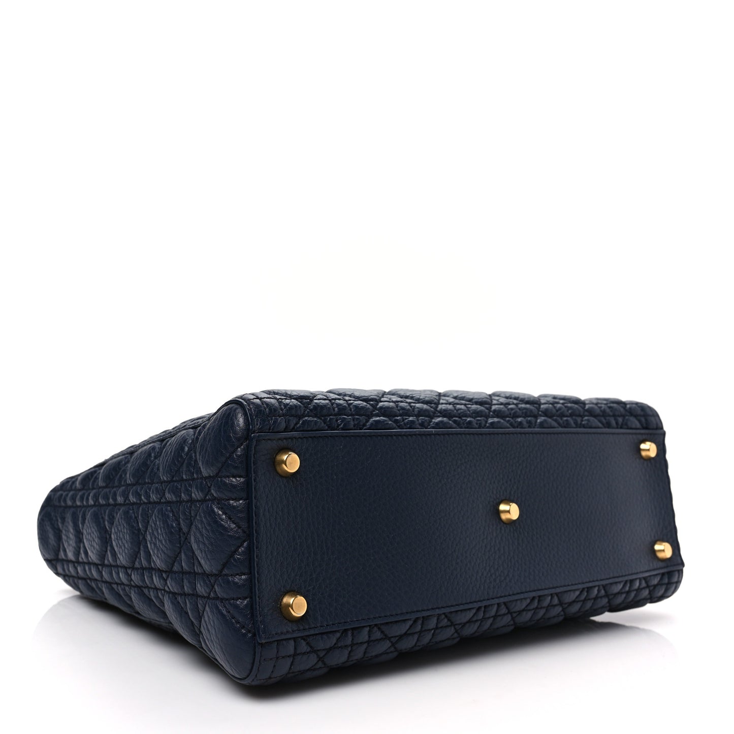 Grained Calfskin Cannage Large Supple Lady Dior Navy