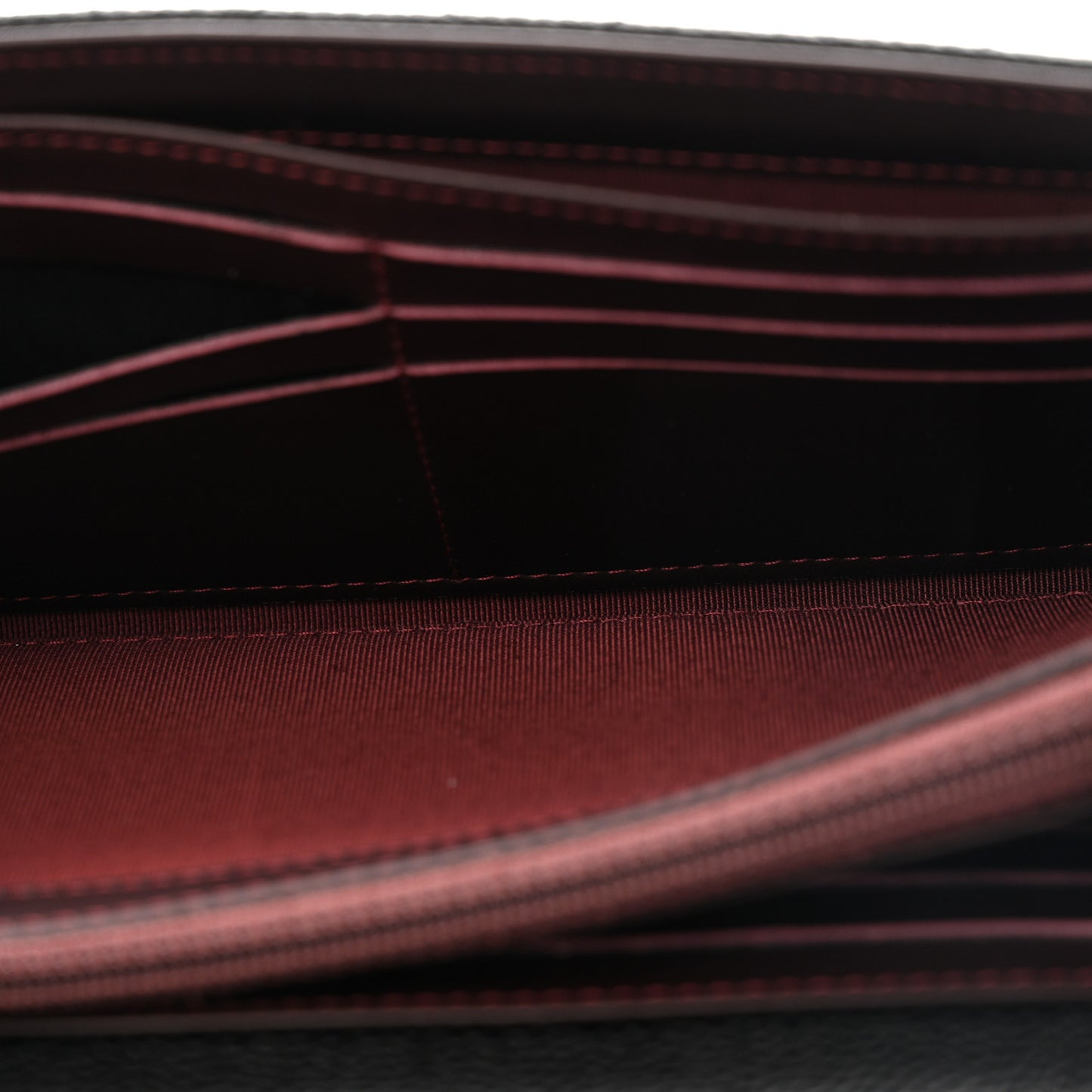 Caviar Quilted Large Gusset Flap Wallet Black