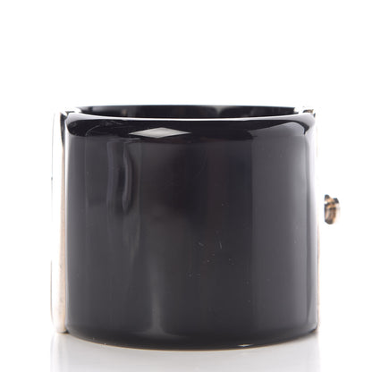 Chanel Resin Crystal CC Cuff Black 3 of 5