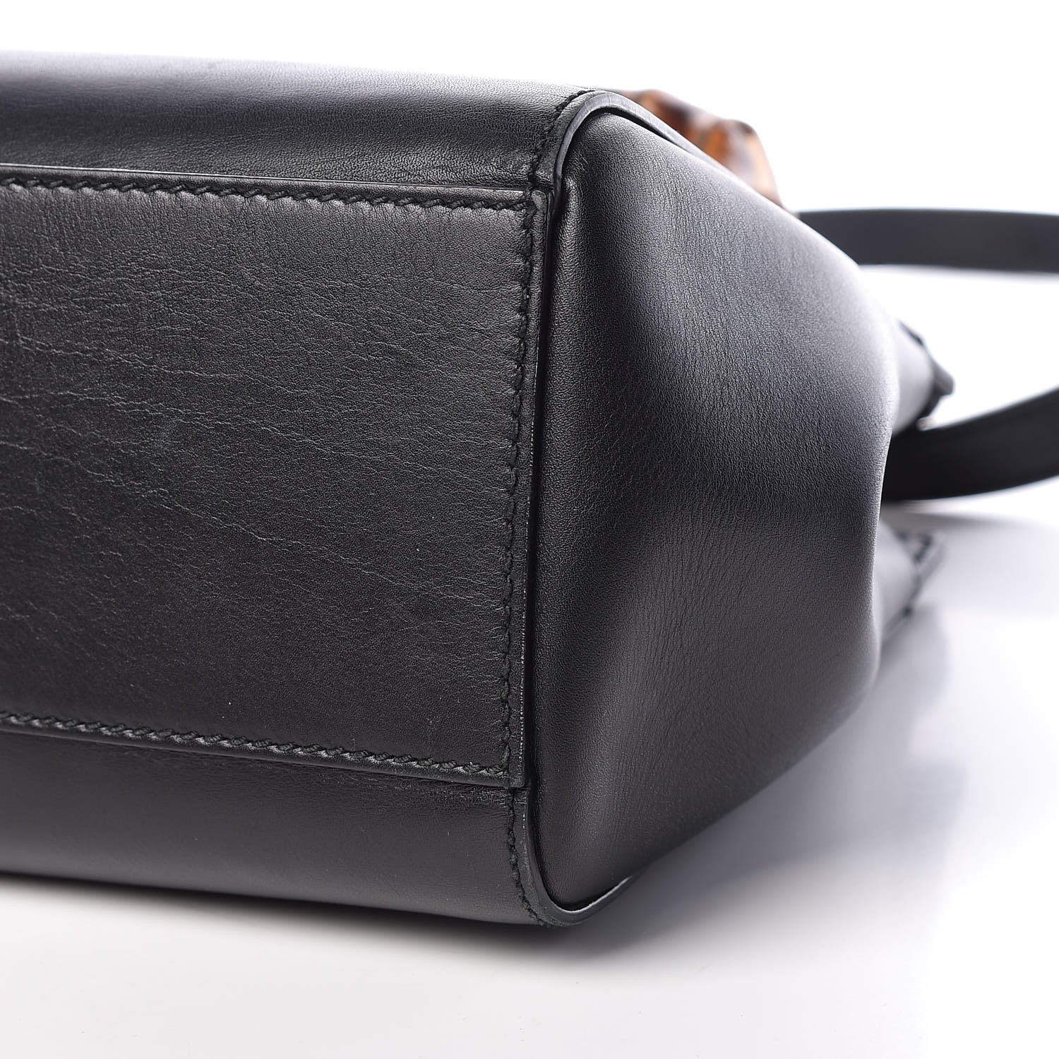 Gucci Nappa Bamboo Small Nymphaea Top Handle Bag Black 13 of 25