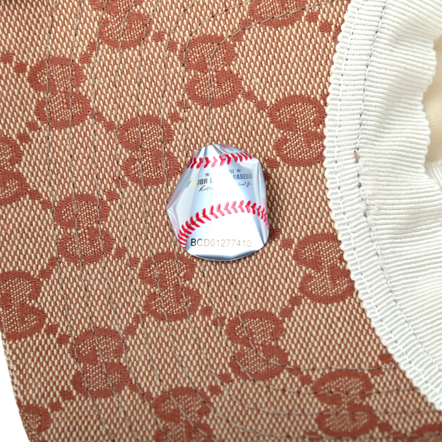 X MLB Monogram LA Dodgers Baseball Hat 57-61 Beige Ruggine
