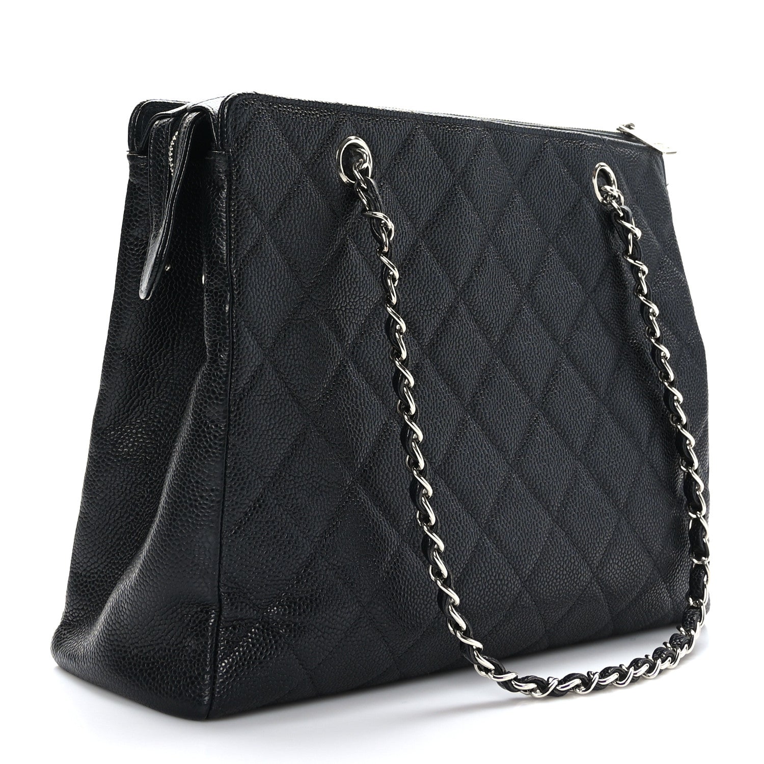 Chanel Caviar Quilted CC Shoulder Bag Black 3 of 9