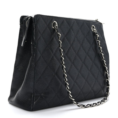 Chanel Caviar Quilted CC Shoulder Bag Black 3 of 9