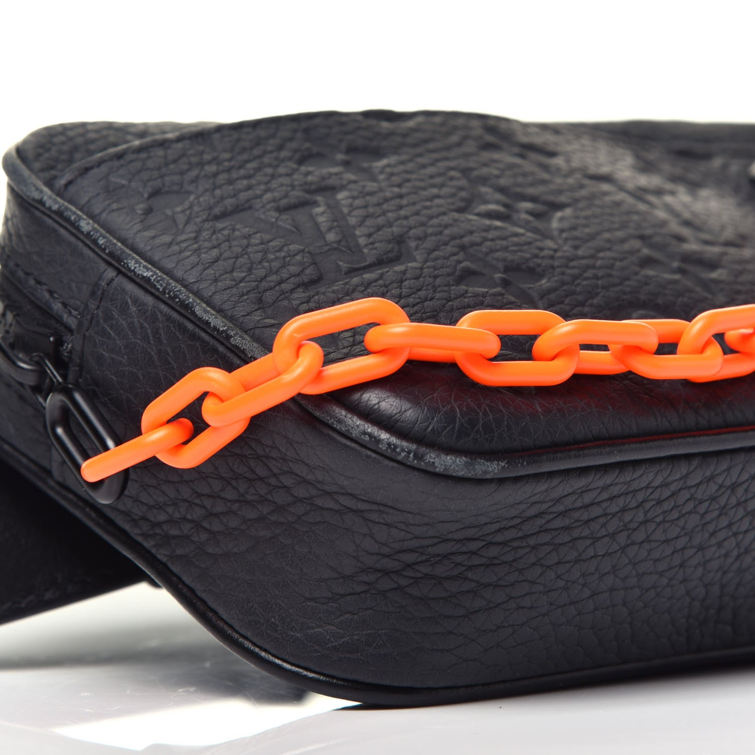 Louis Vuitton Taurillon Monogram Uniformes Solar Ray Soft Pochette Volga Belt Bag Black 7 of 9