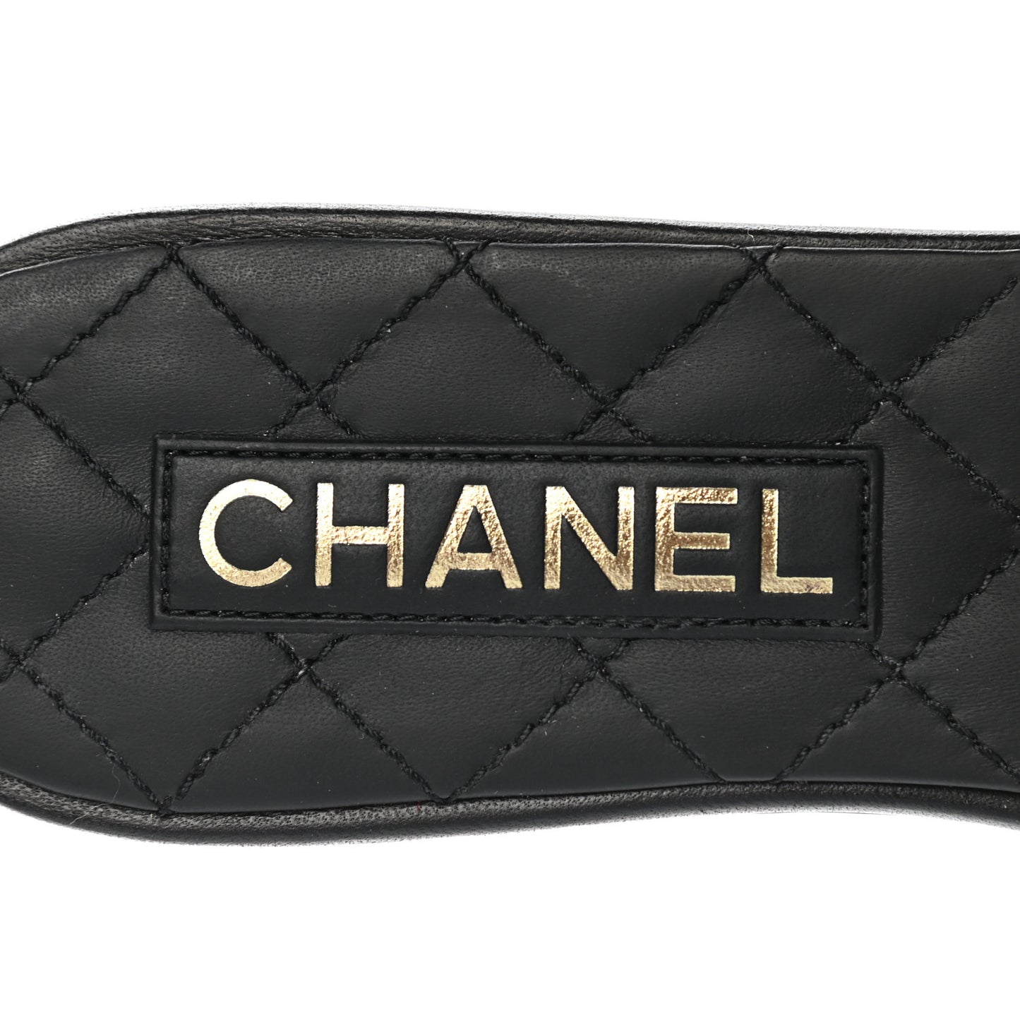Lambskin Quilted CC Turnlock Sandals 38 Black