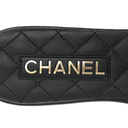 Chanel Lambskin Quilted CC Turnlock Sandals 38 Black 7 of 9