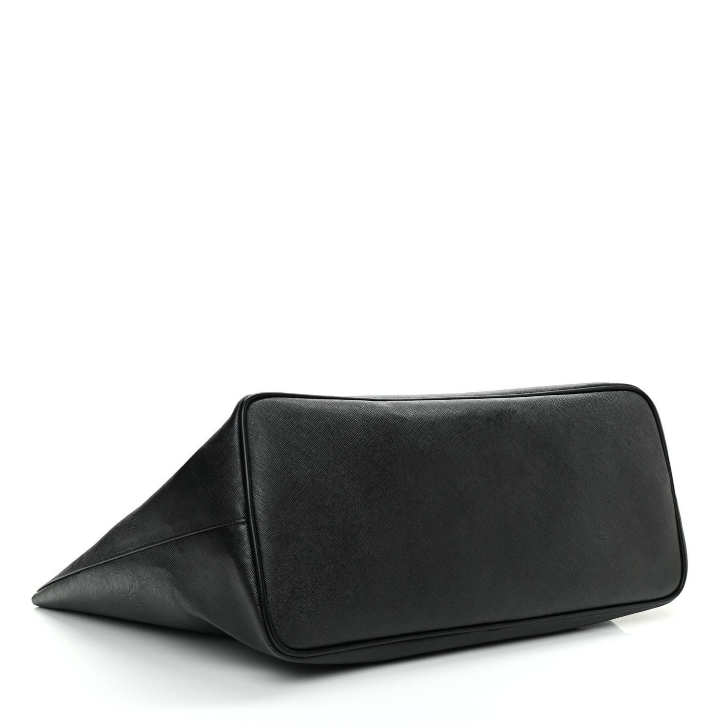 Textured Coated Canvas Panther Print Large Antigona Tote Black