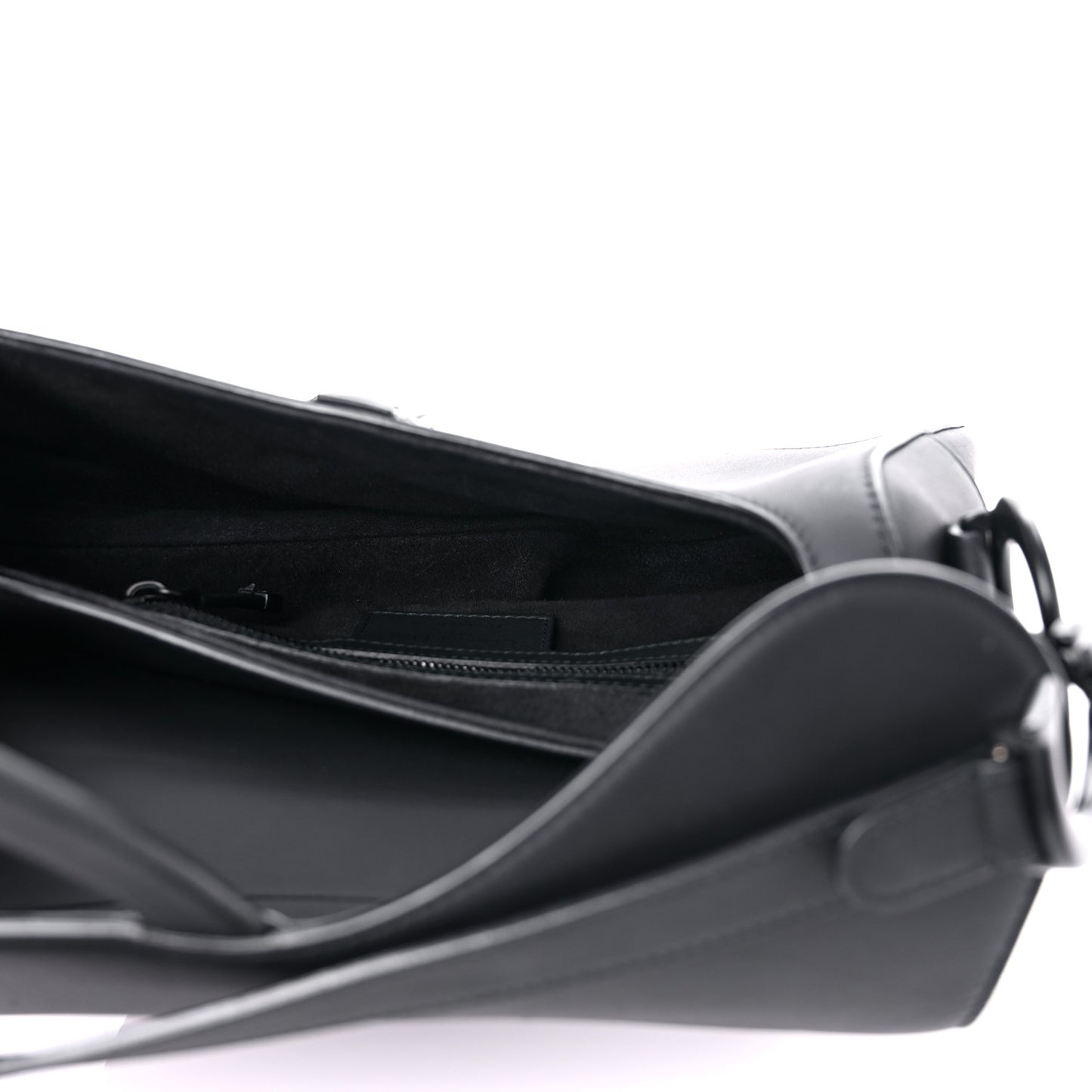Ultra Matte Calfskin Saddle Bag Black