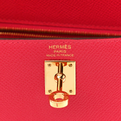 Hermes Epsom Kelly Sellier 25 Rose Extreme 8 of 11