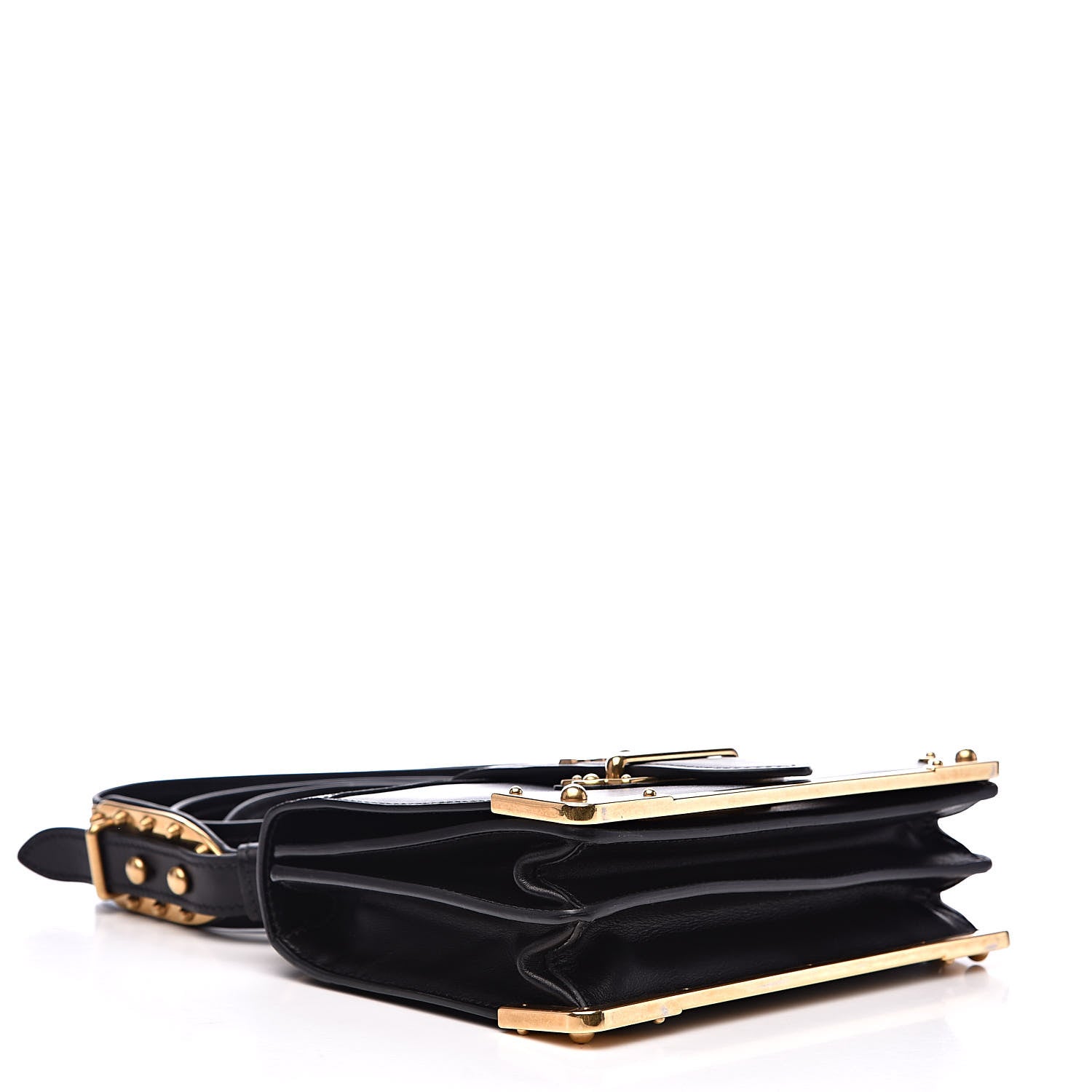 Prada City Calf Saffiano Cahier Bag Black 4 of 9
