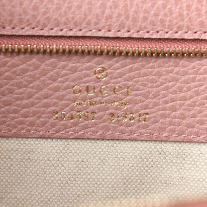 Gucci Dollar Calfskin Medium Swing Tote Grey Field Soft Pink 6 of 8