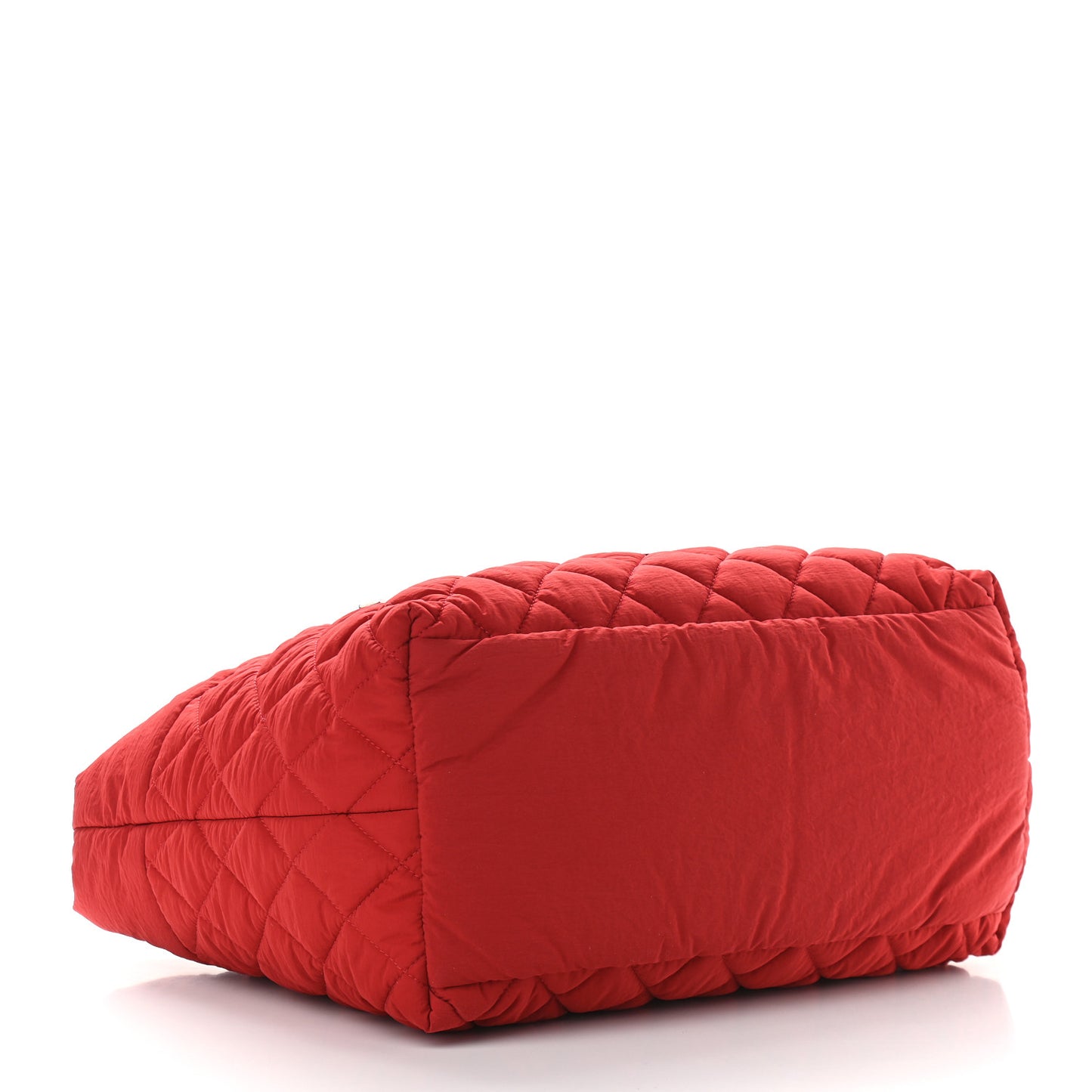 Nylon Quilted Small Coco Cocoon Tote Red