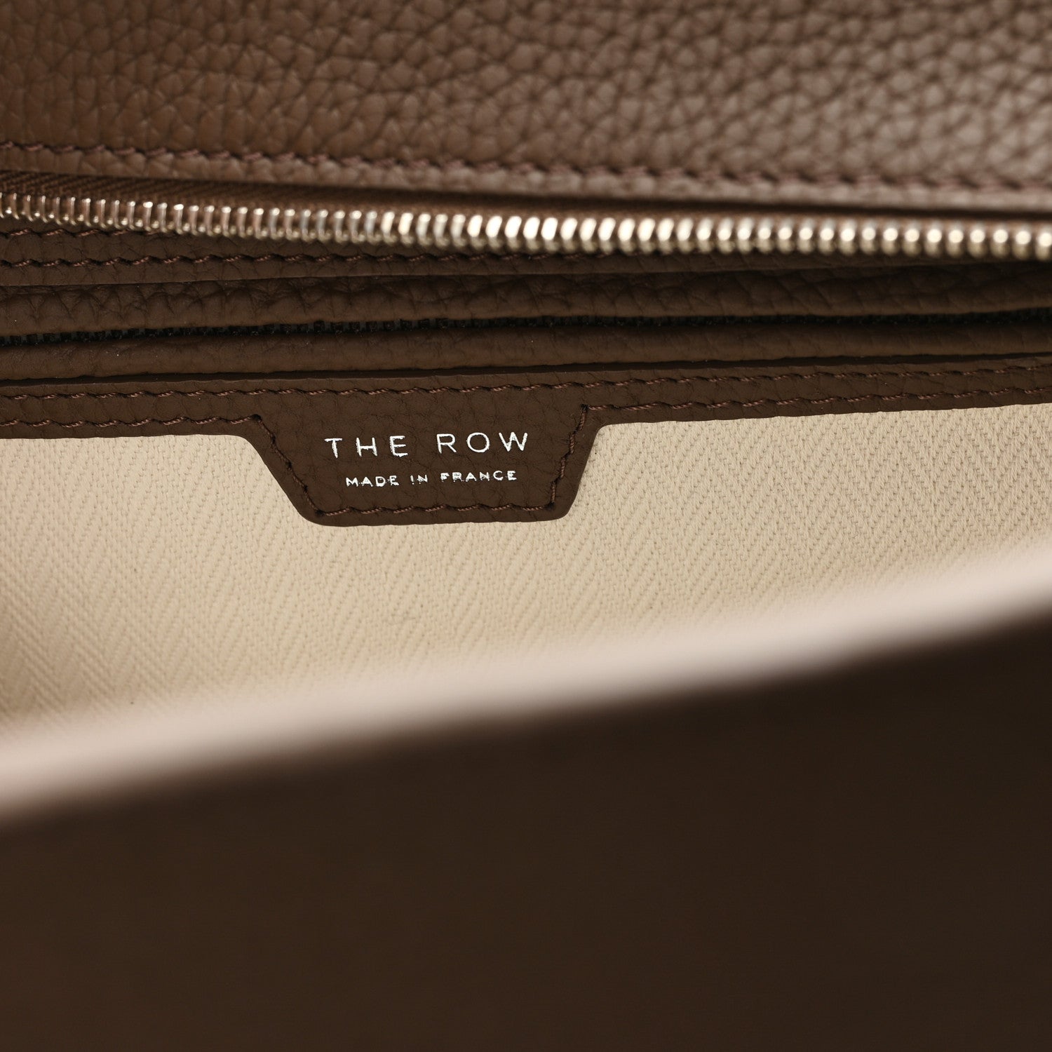 The Row Grained Calfskin Marlo 12 Tote Bag Dark Olive 6 of 9