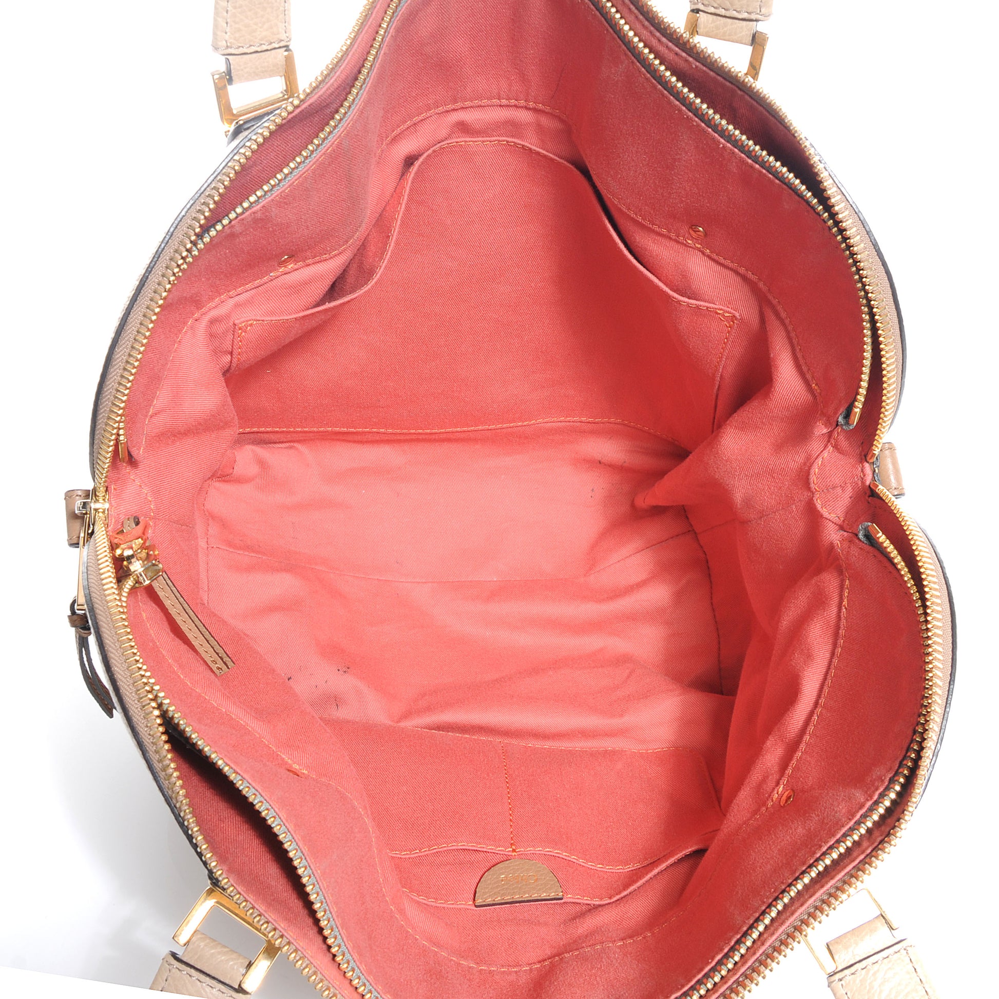 Chloe Leather Large Angie Shoulder Bag Nut 5 of 8