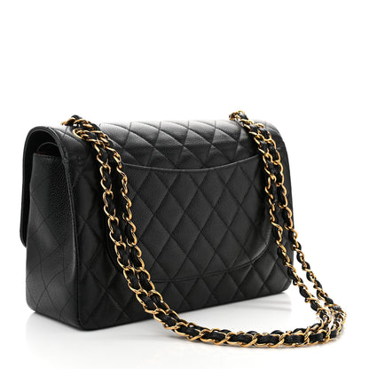 Chanel Caviar Quilted Jumbo Double Flap Black 3 of 11