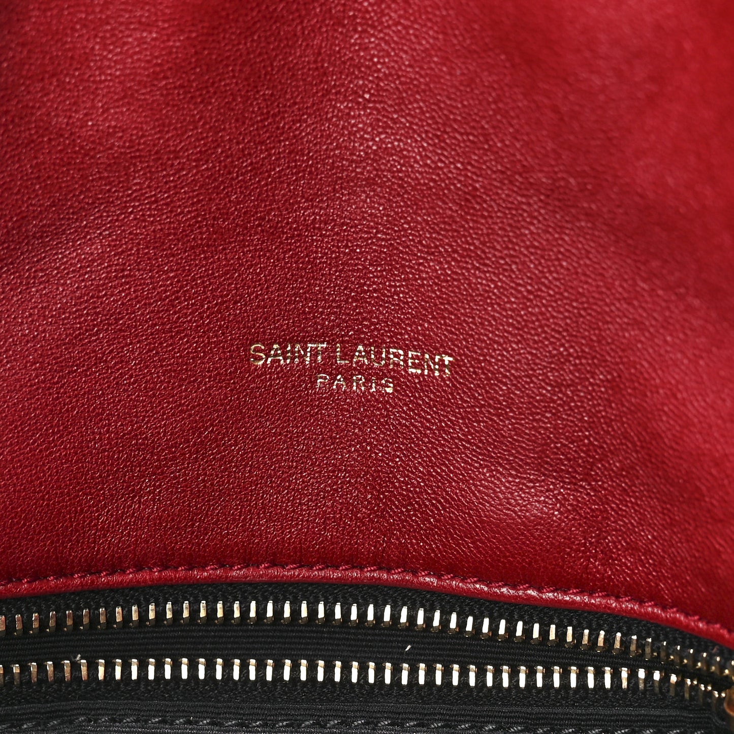 Lambskin Quilted Medium Loulou Puffer Monogram Chain Satchel Opyum Red