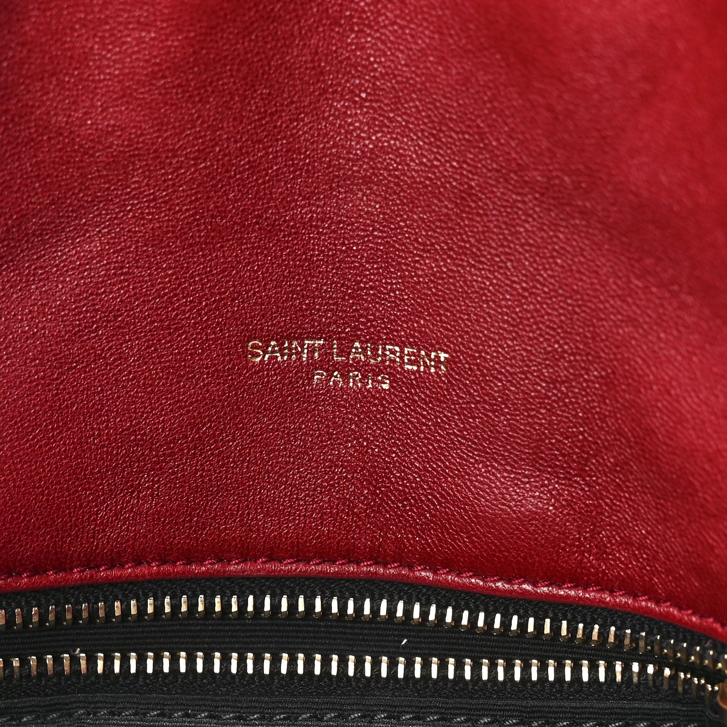 Saint Laurent Lambskin Quilted Medium Loulou Puffer Monogram Chain Satchel Opyum Red 6 of 12