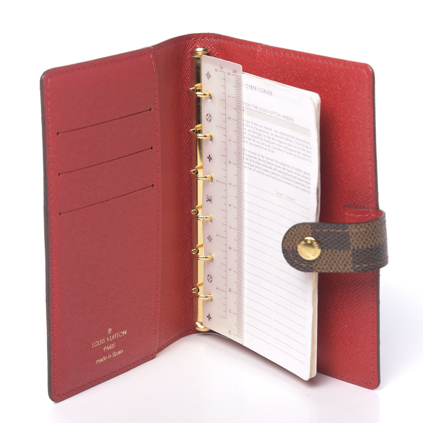 Damier Ebene Patch Small Ring Agenda Cover