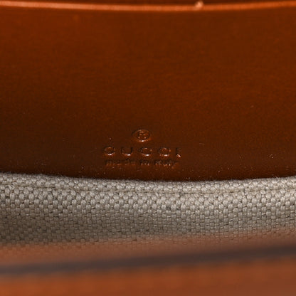 Gucci New Canvas Charisma Calfskin Crystal GG Monogram Small Bamboo 1947 Top Handle Bag Camel Ebony 6 of 10