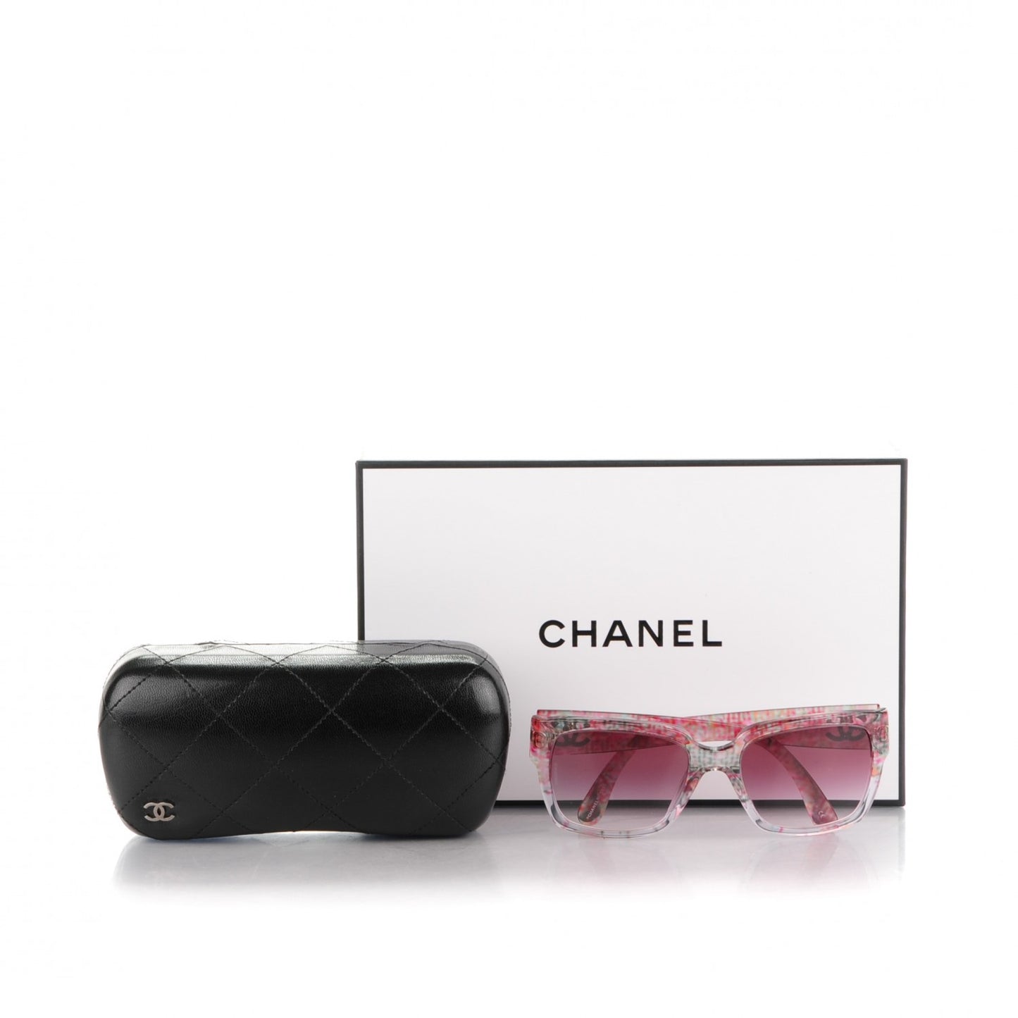 Multicolor Tweed CC Sunglasses 1313/3P Pink