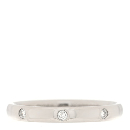 Van Cleef & Arpels Platinum Diamond Tendrement Etoiles Wedding Band Ring 50 5.25 1 of 5