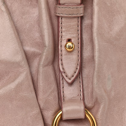 Miu Miu Vitello Lux Gathered Tote Mughetto 10 of 14