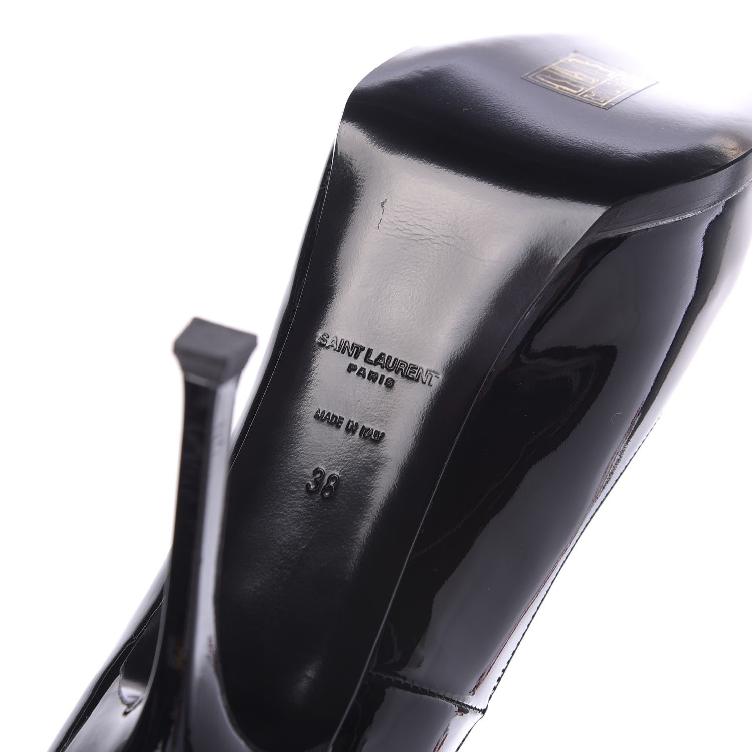 Saint Laurent Patent Tribute 105 Platform Pumps 38 Black 8 of 9