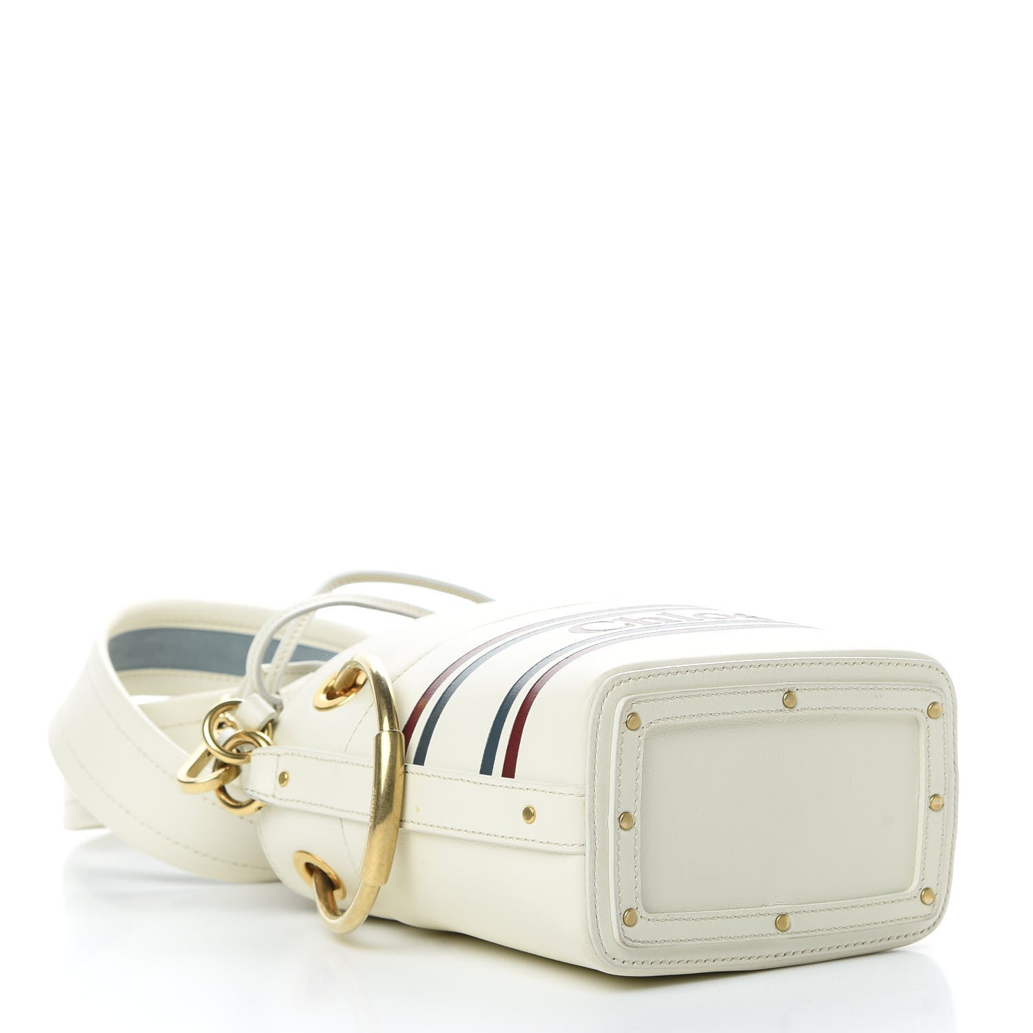Chloe Calfskin Logo Mini Roy Bucket Bag Natural White 4 of 14