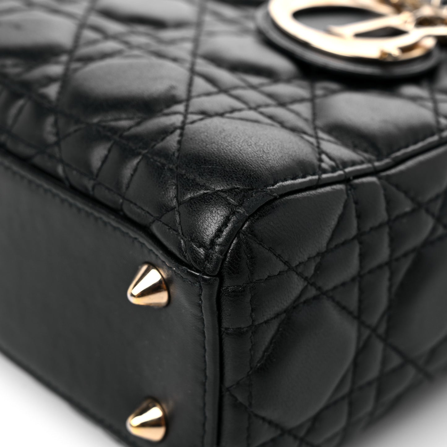 Lambskin Cannage Small My ABCDior Lady Dior Black