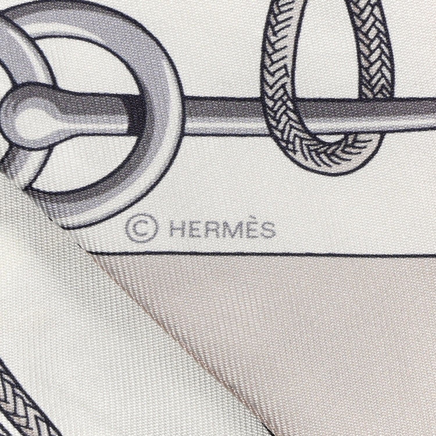 Hermes Silk Cliquetis Twilly Orange White Gold 4 of 6