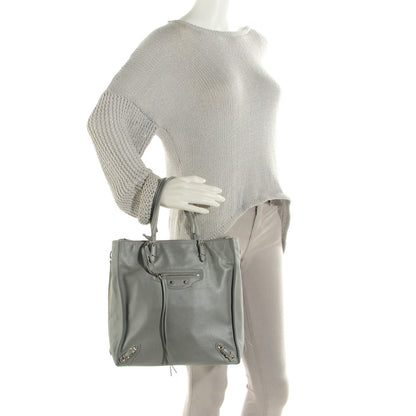Balenciaga Calfskin Papier A5 Zip Around Tote Metal Grey 2 of 9