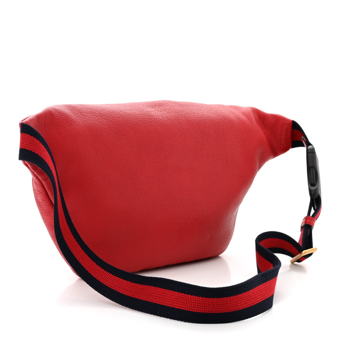Grained Calfskin Logo Belt Bag Hibiscus Red
