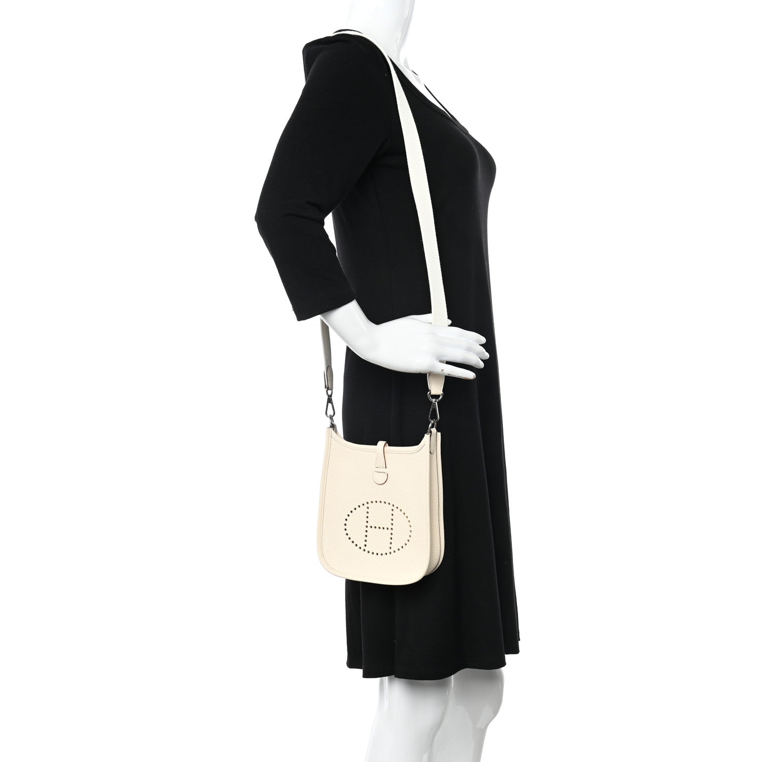 Hermes Taurillon Clemence Amazone Evelyne TPM Nata Craie 2 of 11