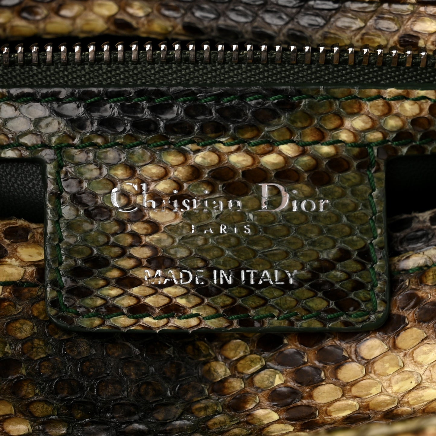 Snakeskin Medium Lady Dior Brown Multicolor