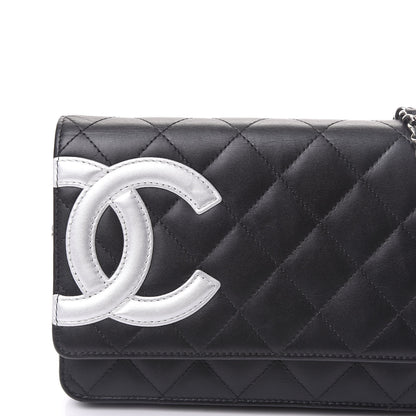 Chanel Calfskin Quilted Cambon Wallet On Chain WOC Black 9 of 10