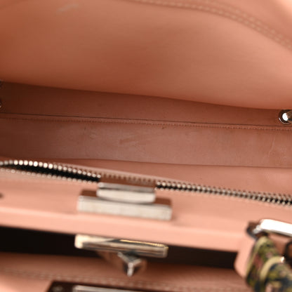 Fendi Vitello Seta Shiny Nappa Ribbon Lace Up Floral Medium Peekaboo Iconic Satchel Baby Pink Multicolor 5 of 12