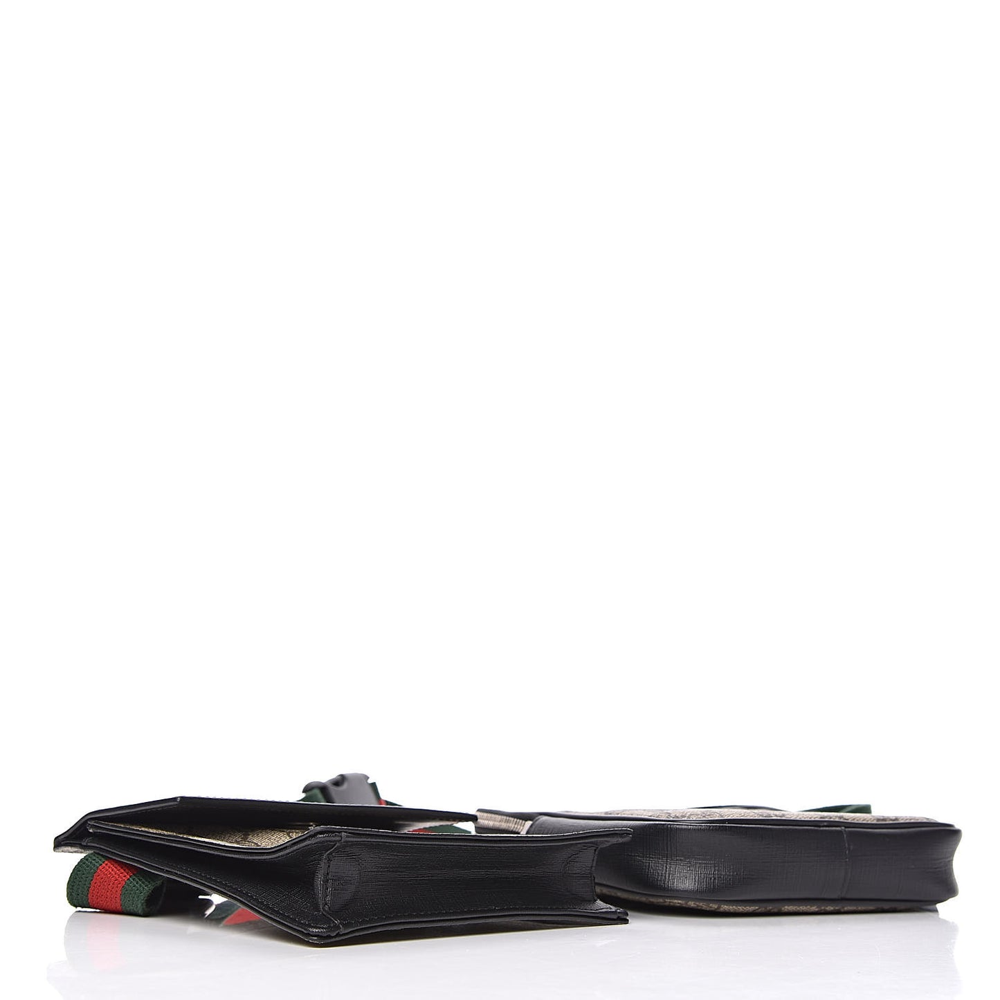 GG Supreme Monogram Web Belt Bag Black