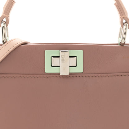 Fendi Nappa Colorblock Mini Peekaboo Iconic Satchel English Rose Plaster Oxigen 7 of 10