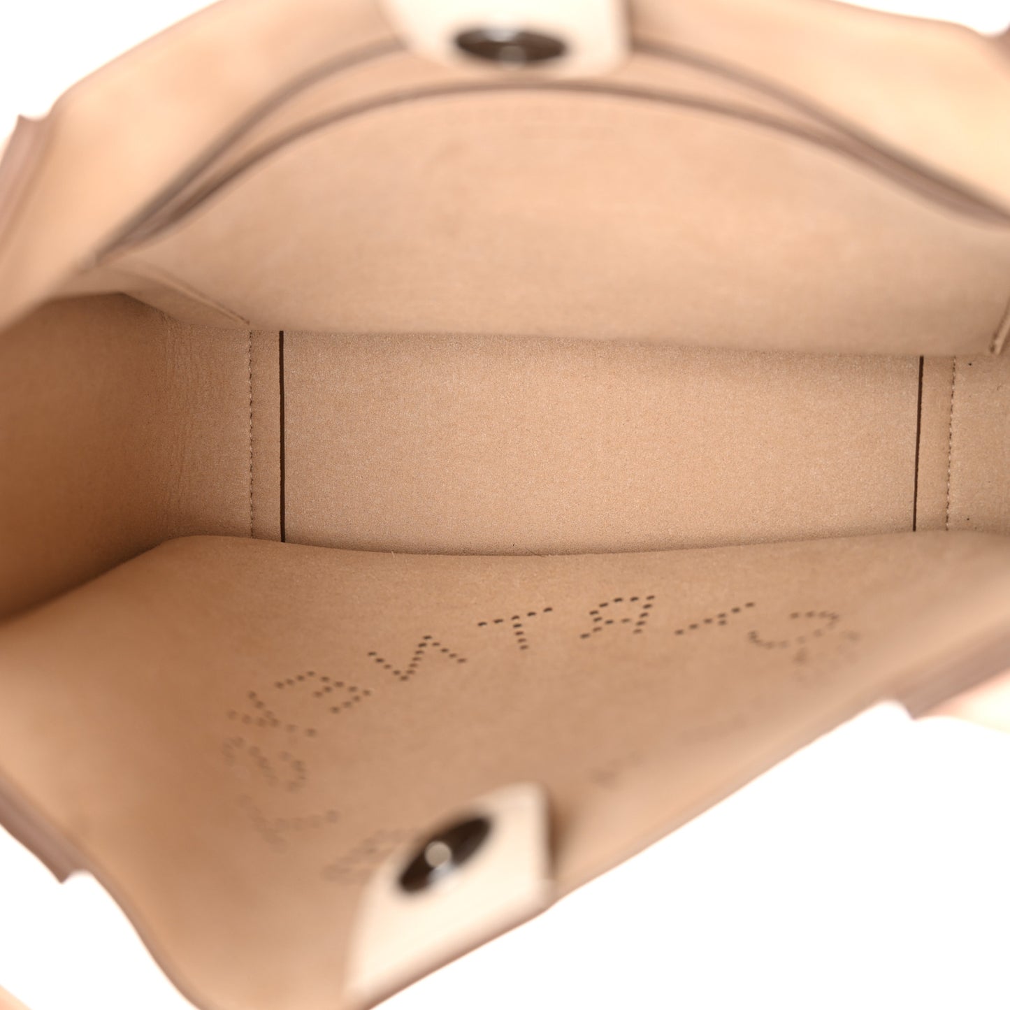 Eco Alter Nappa Perforated Logo Mini Crossbody Beige